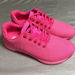 NOBULL SuperFabric neon pink trainers in size W7.5 M6.